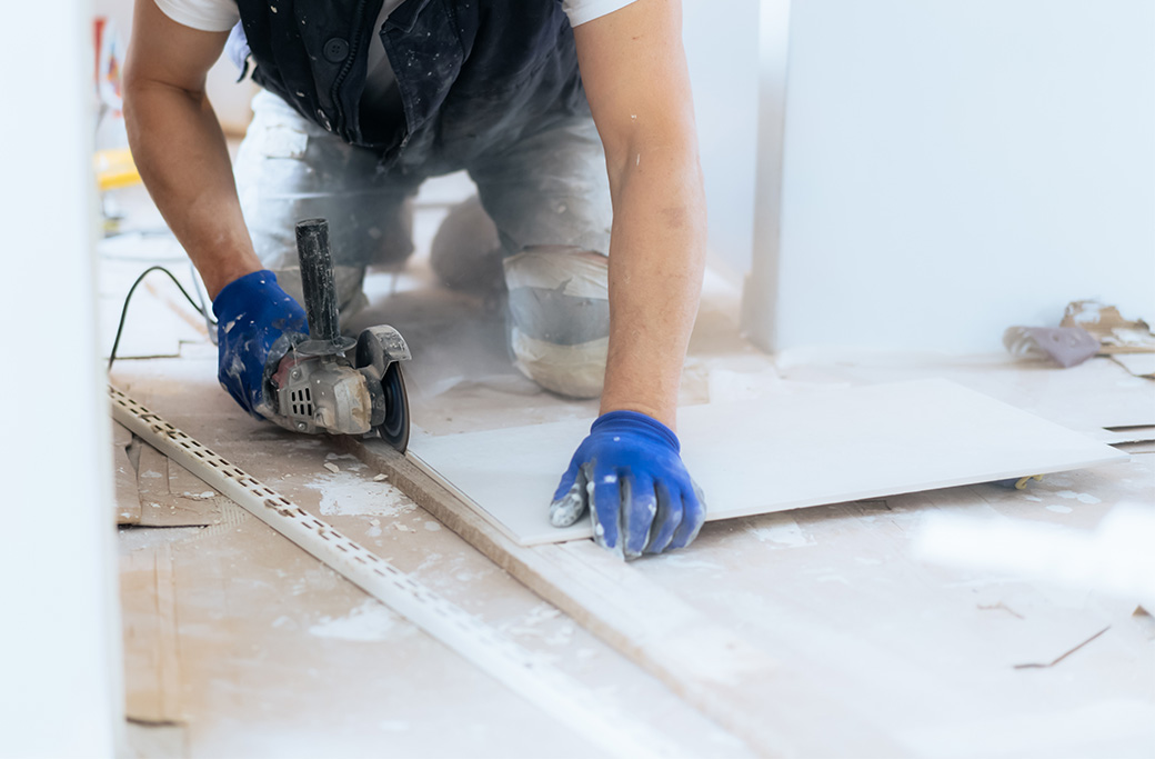 Bathroom remodeling contractor completing renovation work in Warwick Rhode Island