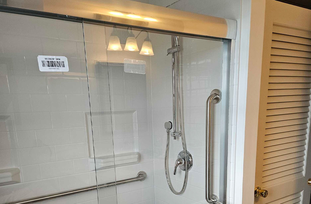 Custom walk-in shower installation in a Cranston Rhode Island bathroom remodel